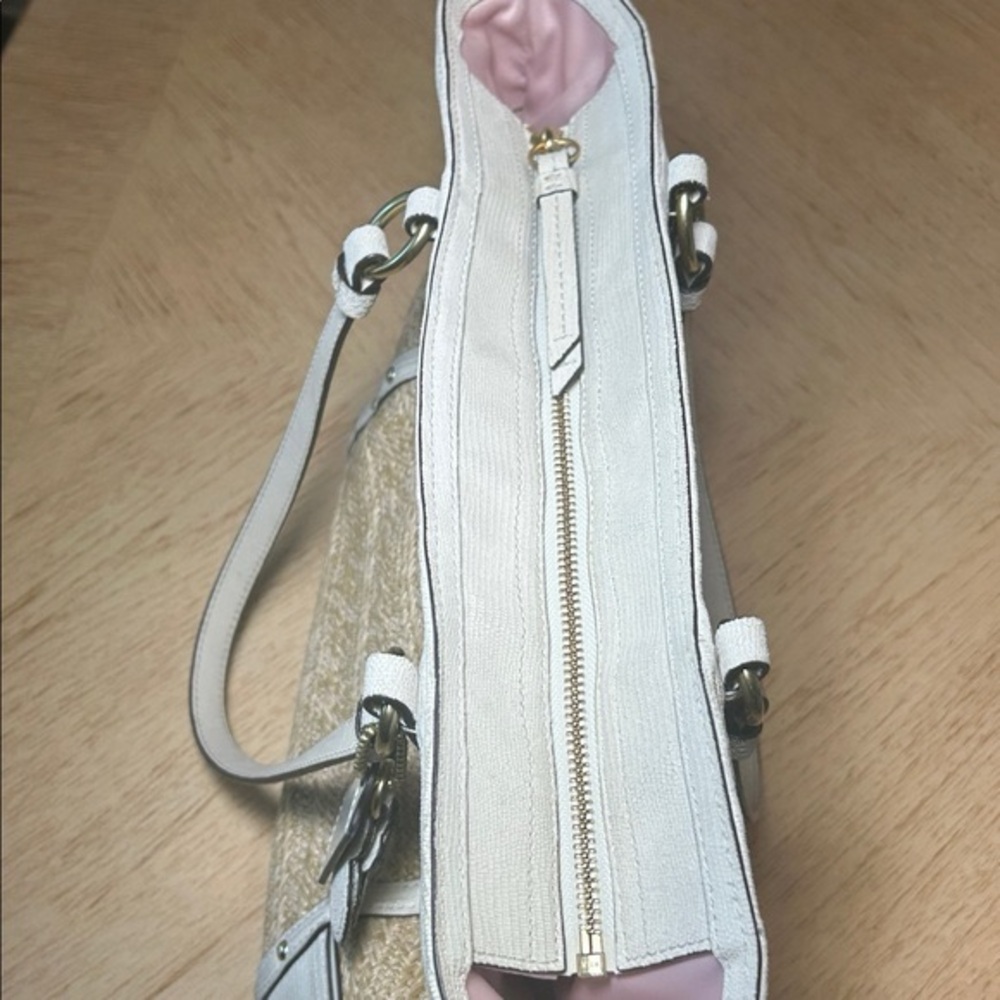Coach Alexandra Python Straw Tote - image 11